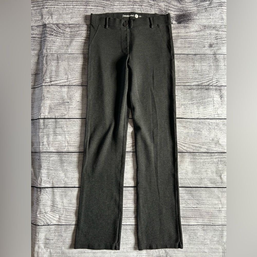 Betabrand Dress Pant Yoga Pants in gray size small